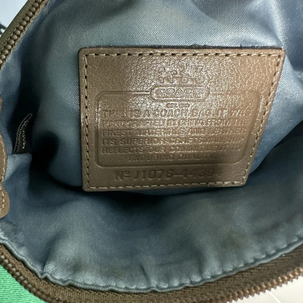 Coach Madison Optical  Art Swingpack Purse‎ Handbag Crossbody Beige - EUC